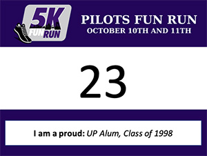 Pilots Fun Run 5k Customizable Race Bib with Number