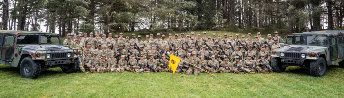 Cadets in formation for the 2017 Veteran's Day ceremony