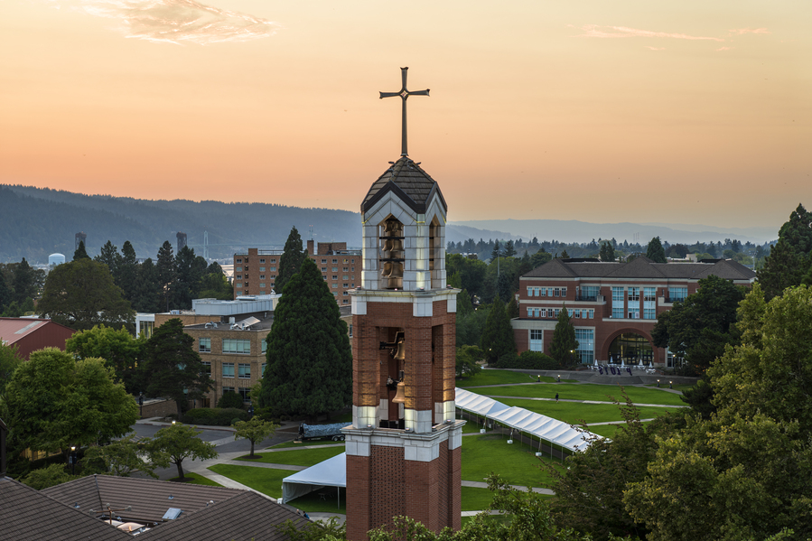 bell tower sunset