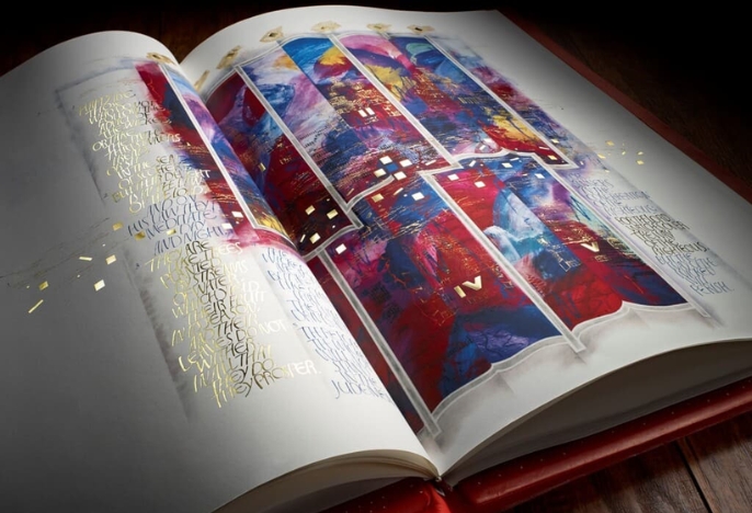 open page of saint johns bible