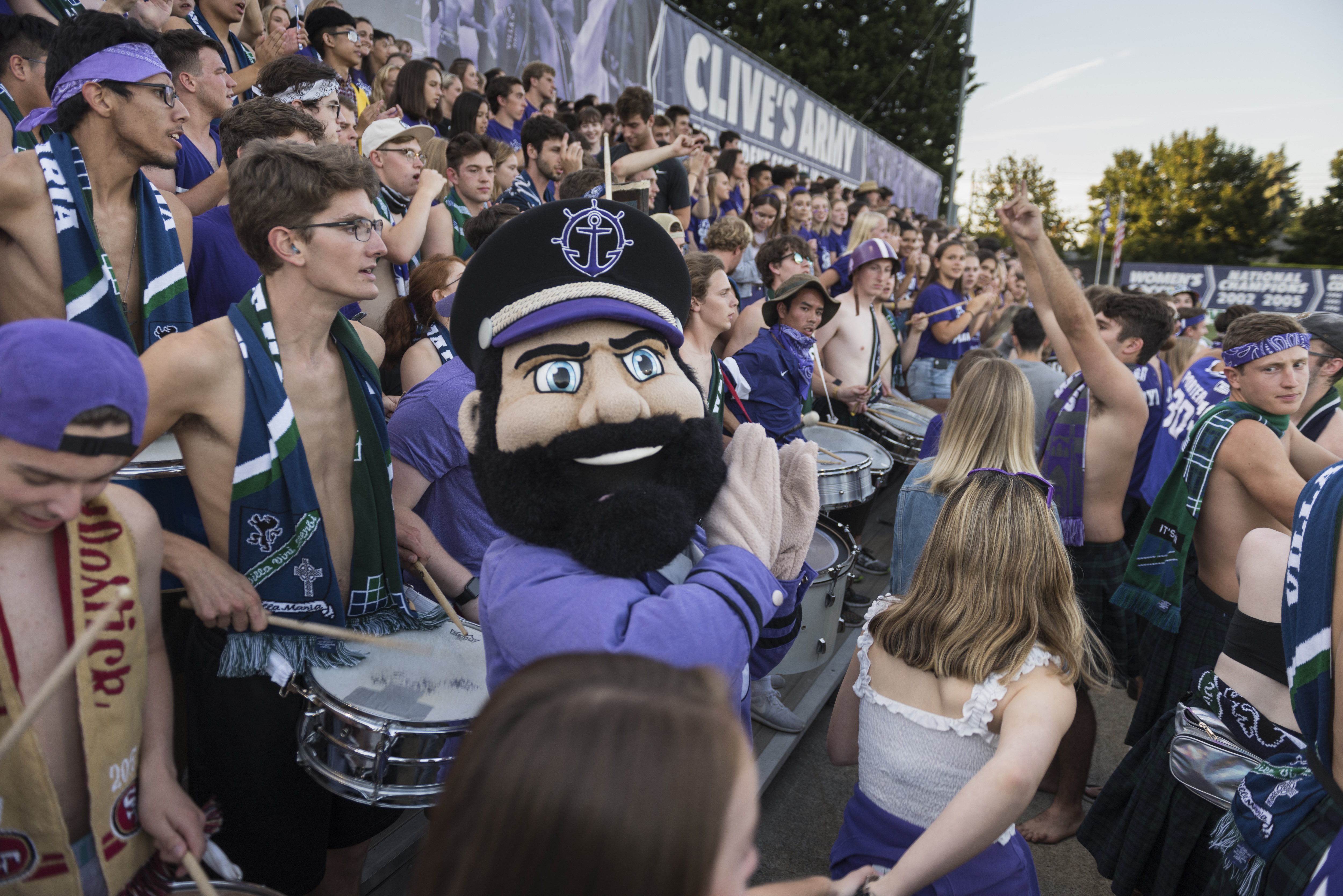 Mascot Wally at Soccer Game
