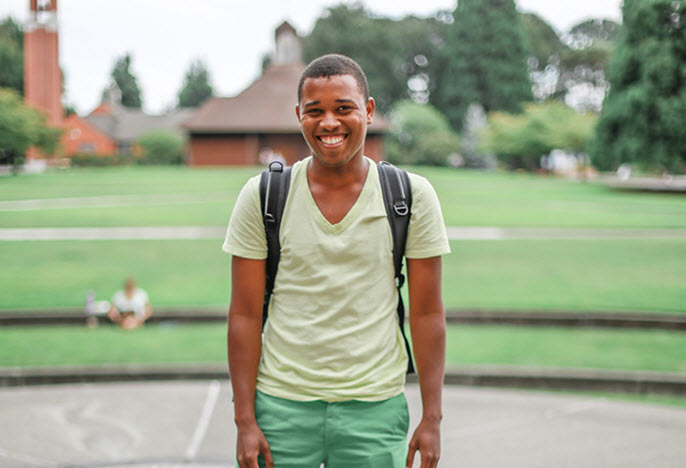 Checklist and Timeline text overlay on Graduate image