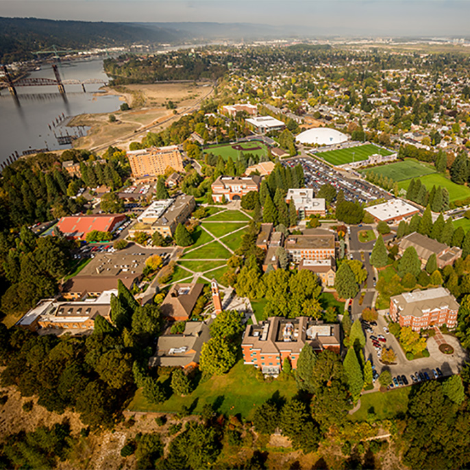 Aerial image of campus