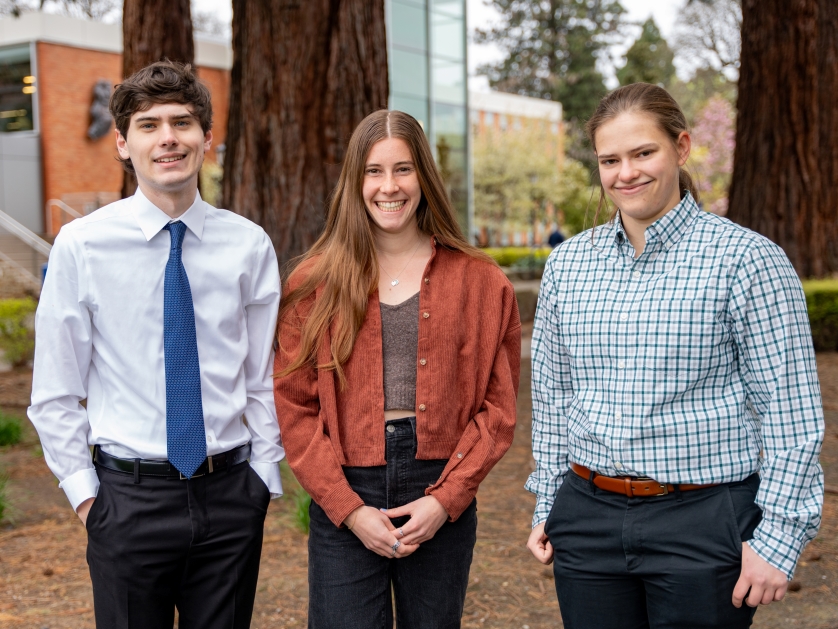 Cade McDonald, Katie Newton and Anna Singley