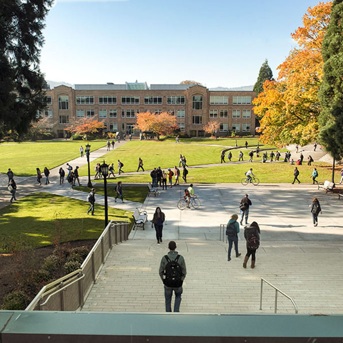 Students attending class at UP
