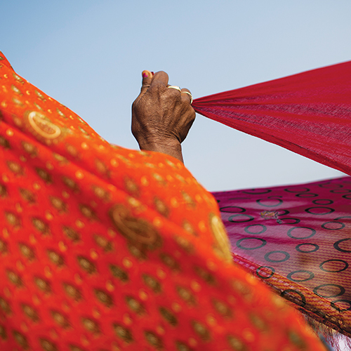 Laundry on the Ganges River.