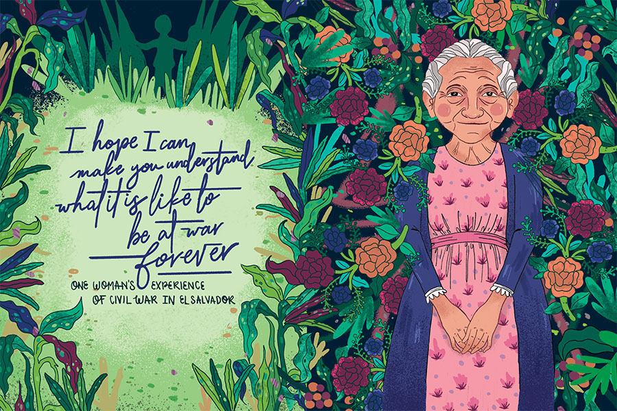 Elderly Salvadoran woman.