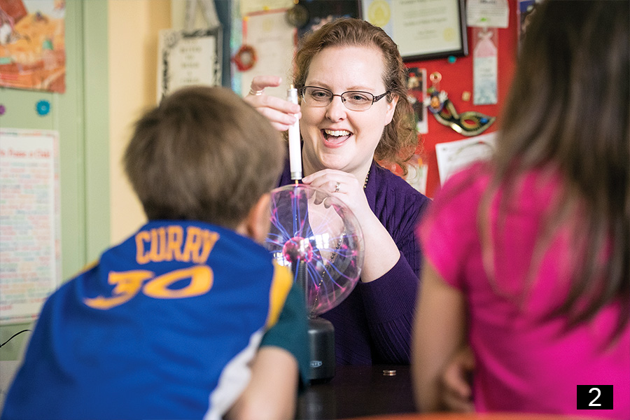 Bonnie Robb and students