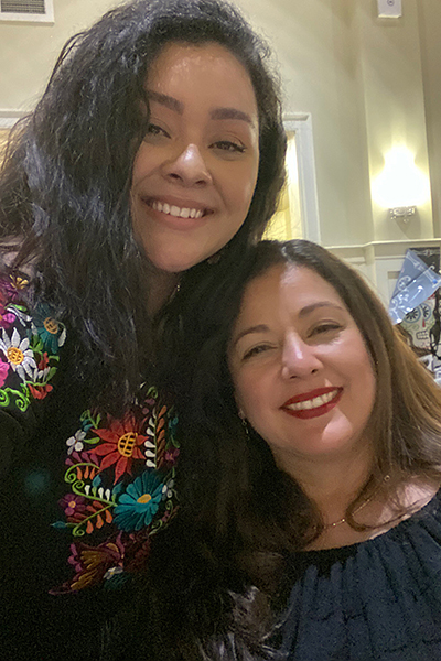 Ailyn Monarrez and mom hugging