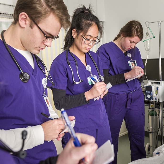 School of Nursing students