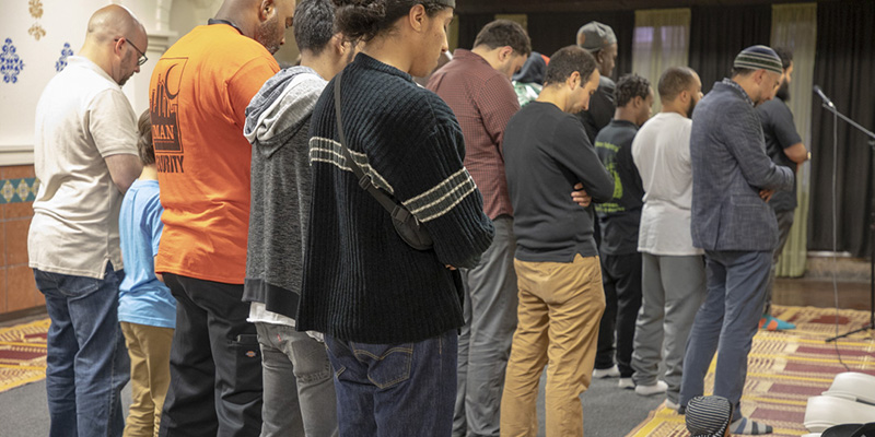 Muslim prayer service