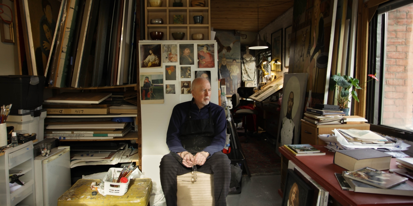 Clarke in his studio