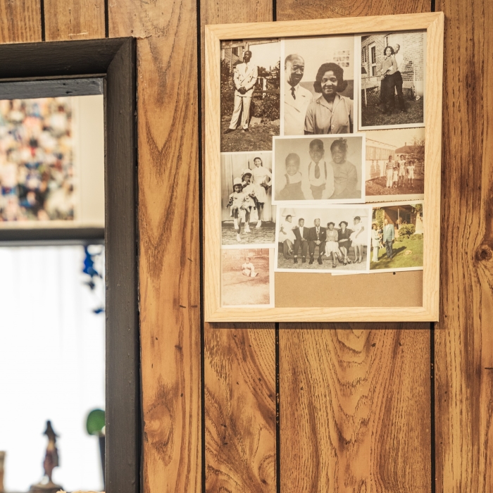 Photographs on the wall