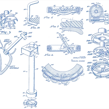 Donald Shiley's technical sketches
