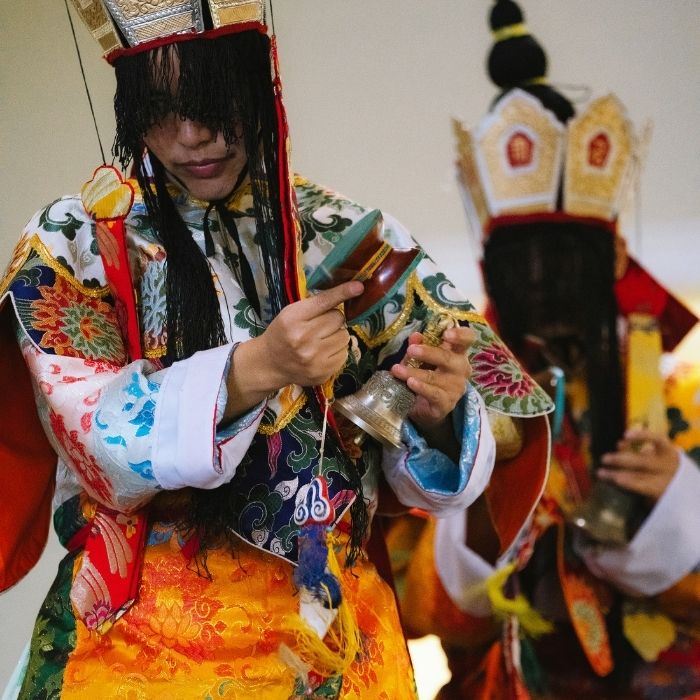 A dakini dancer performing