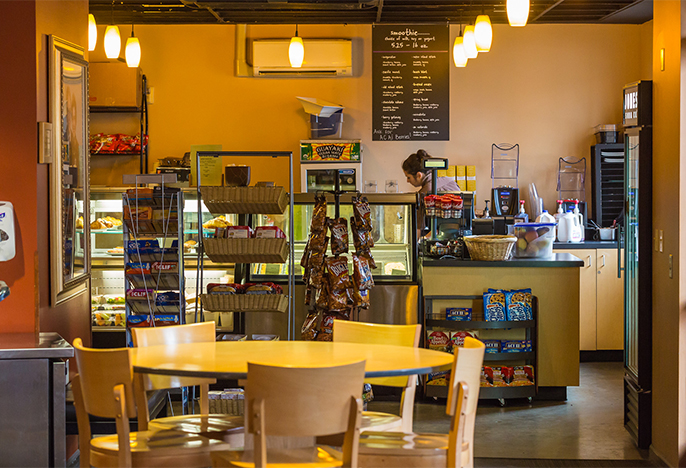 The Anchor menu board and counter